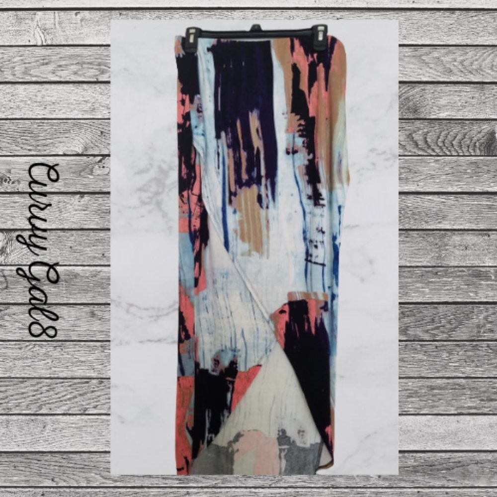 Massimo High Low Abstract Skirt NWT